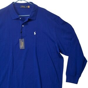 Polo Ralph Lauren Men's Long Sleeve Polo Shirt 3XB Blue Classic Fit NWT